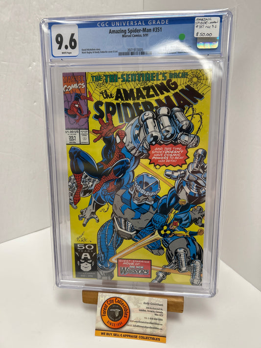 Amazing Spider-man #351 (White Pages) {CGC 9.6}