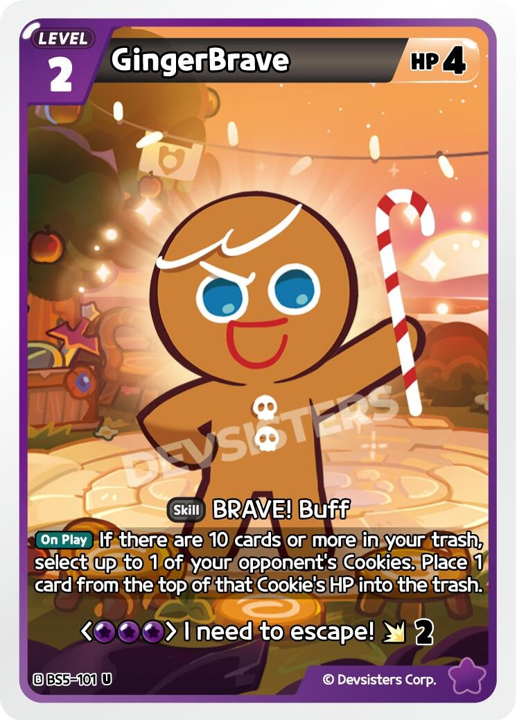 Image for GingerBrave (101) (BS5-101) (BS5-BS7) - CookieRun: Braverse TCG