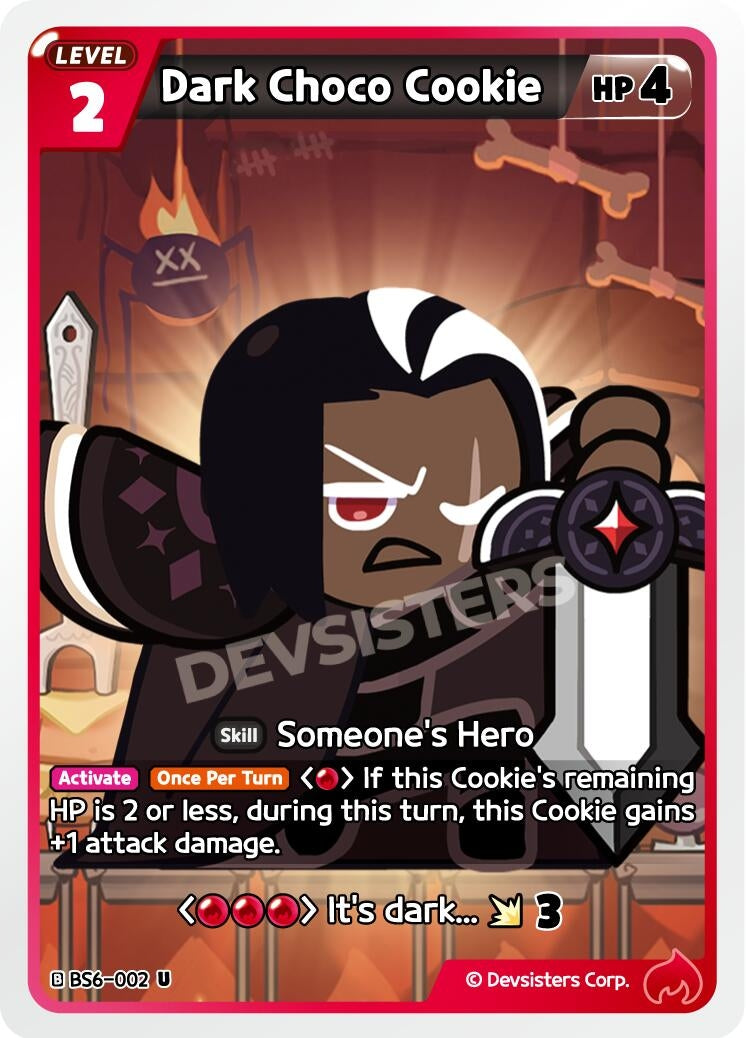 Image for Dark Choco Cookie (002) (BS6-002) (BS5-BS7) - CookieRun: Braverse TCG
