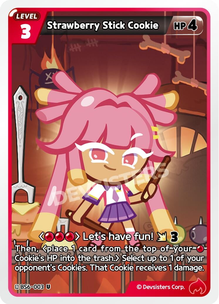 Image for Strawberry Stick Cookie (003) (BS6-003) (BS5-BS7) - CookieRun: Braverse TCG