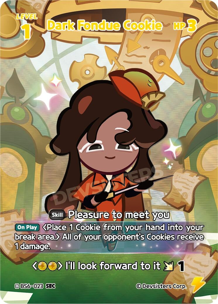 Image for Dark Fondue Cookie (SEC) (BS6-023) (BS5-BS7) - CookieRun: Braverse TCG