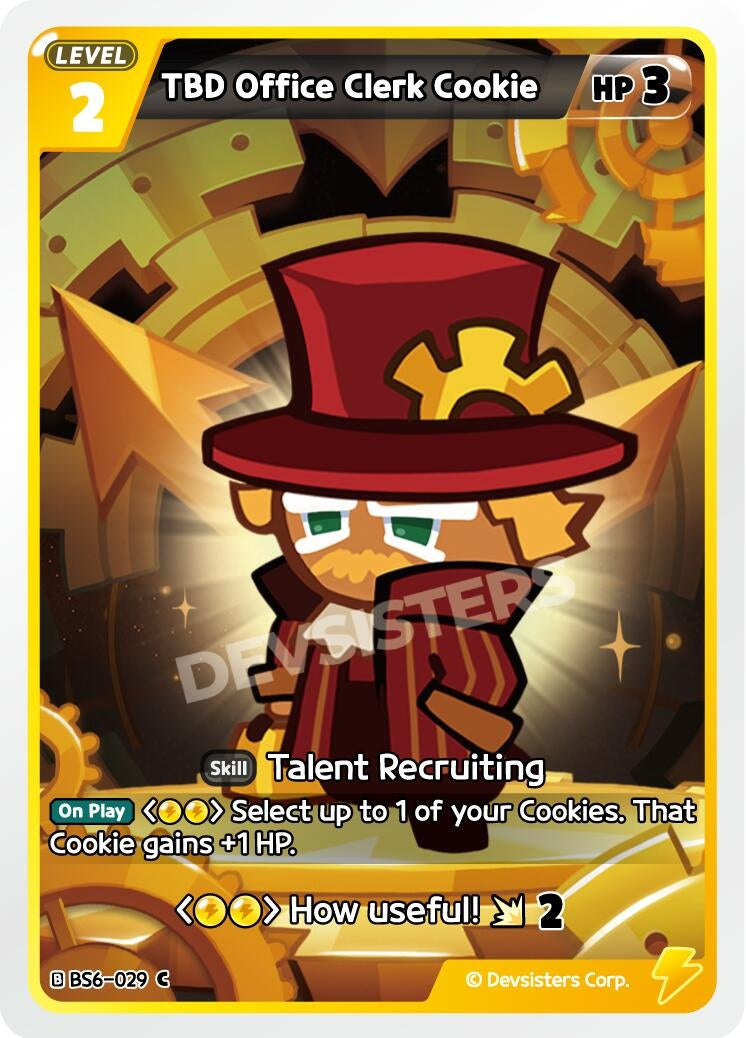 Image for TBD Office Clerk Cookie (BS6-029) (BS5-BS7) - CookieRun: Braverse TCG