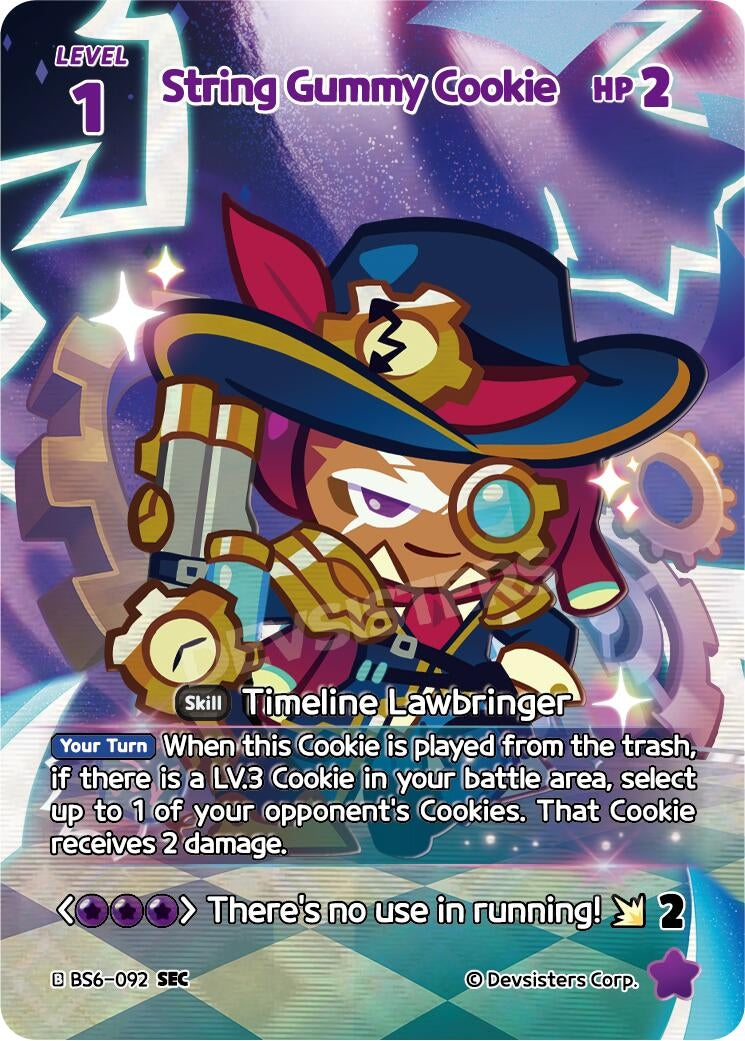 Image for String Gummy Cookie (092) (SEC) (BS6-092) (BS5-BS7) - CookieRun: Braverse TCG