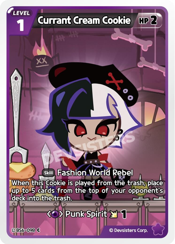 Image for Currant Cream Cookie (BS6-098) (BS5-BS7) - CookieRun: Braverse TCG