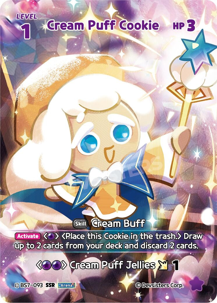 Image for Cream Puff Cookie (093) (SSR) (BS7-093) (BS5-BS7) - CookieRun: Braverse TCG