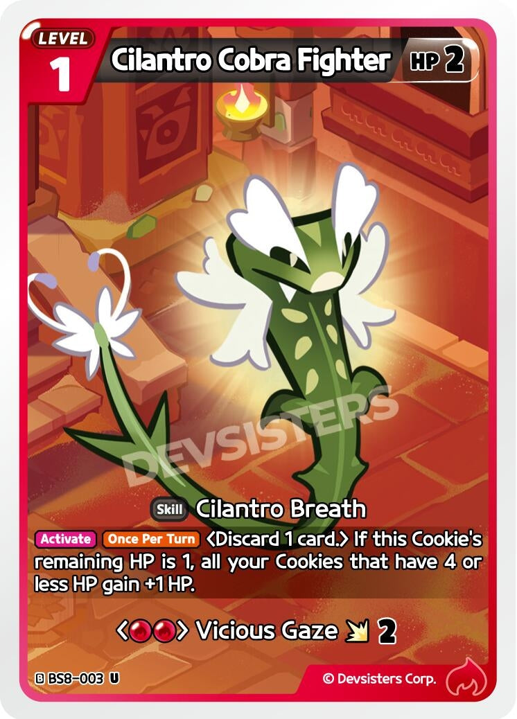 Image for Cilantro Cobra Fighter (BS8-003) (BS8-BS9) - CookieRun: Braverse TCG