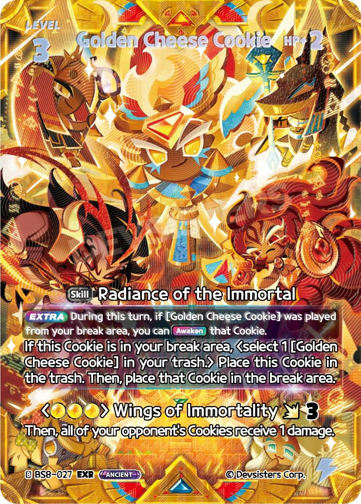 Image for Golden Cheese Cookie (027) (EXR) (BS8-027) (BS8-BS9) - CookieRun: Braverse TCG