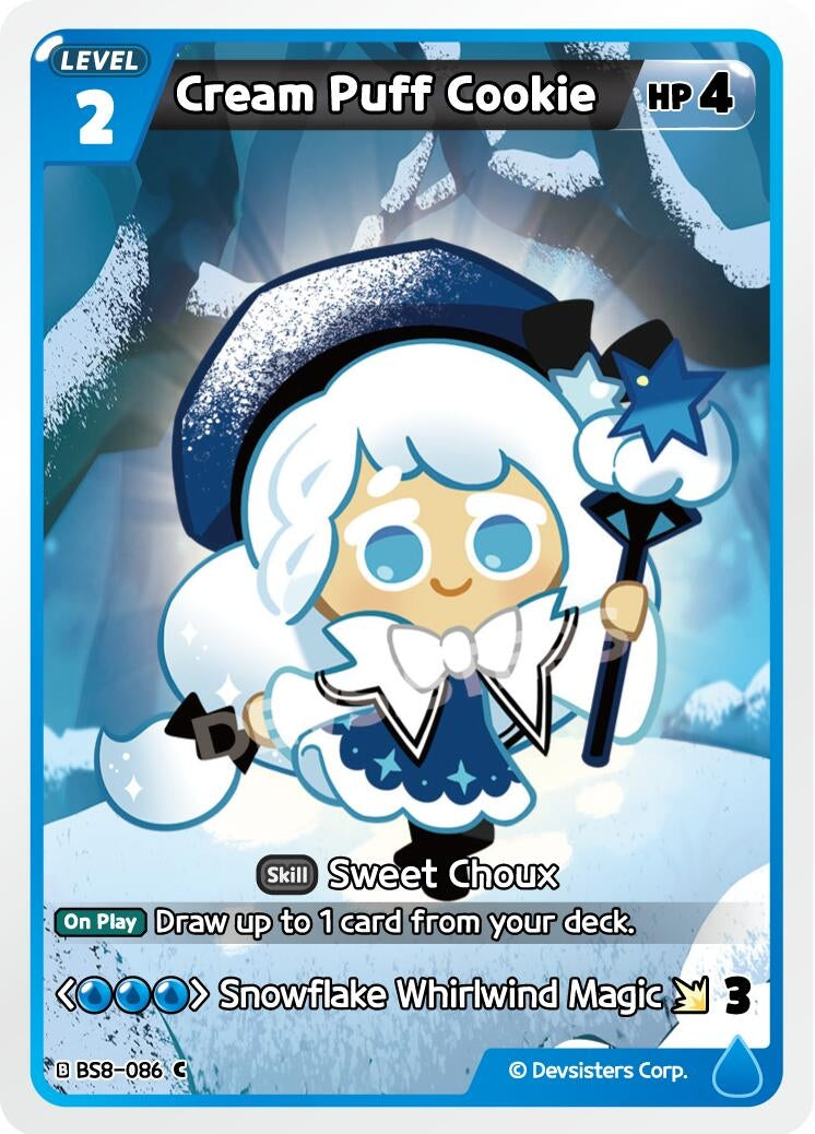 Image for Cream Puff Cookie (BS8-086) (BS8-BS9) - CookieRun: Braverse TCG