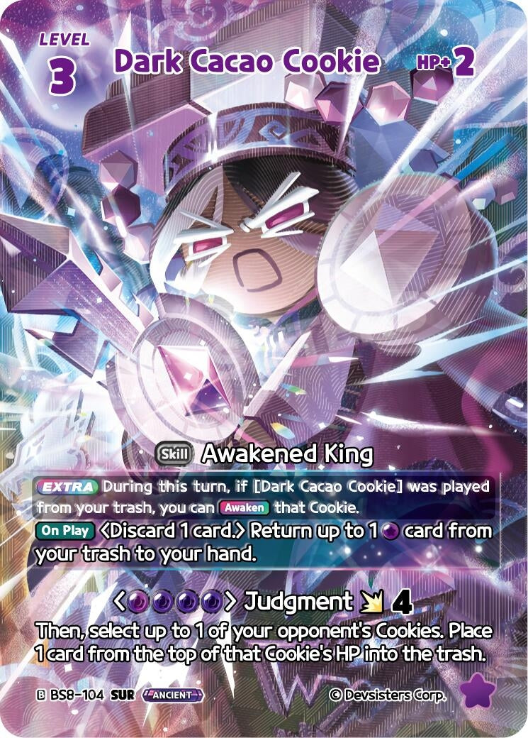Image for Dark Cacao Cookie (104) (SUR) (BS8-104) (BS8-BS9) - CookieRun: Braverse TCG