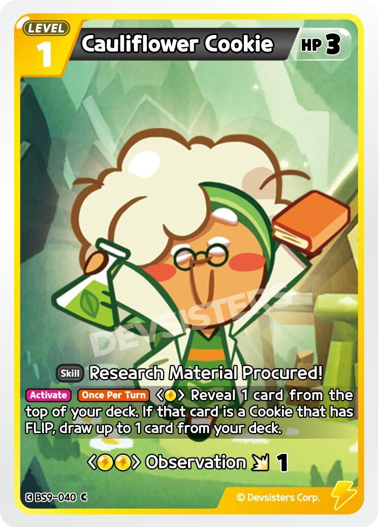 Image for Cauliflower Cookie (BS9-040) (BS8-BS9) - CookieRun: Braverse TCG