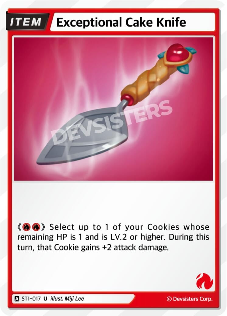 Image for Exceptional Cake Knife (ST1-017) (ST1-ST5) - CookieRun: Braverse TCG