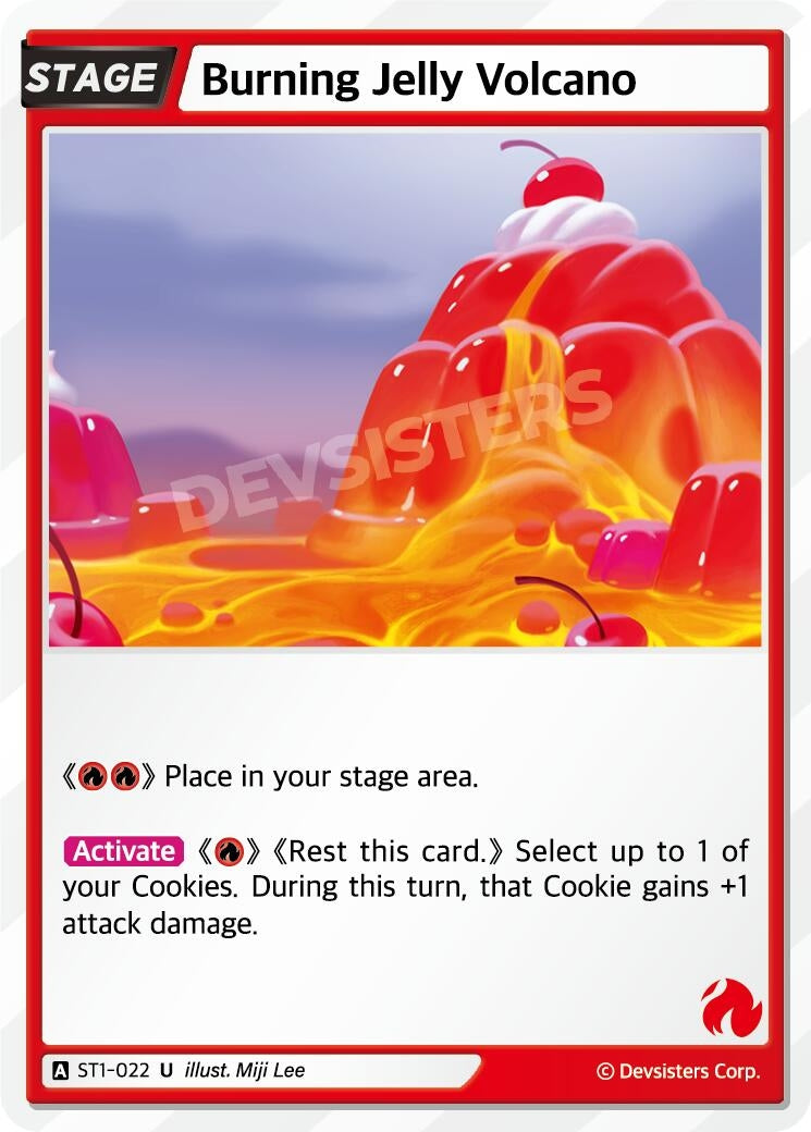 Image for Burning Jelly Volcano (ST1-022) (ST1-ST5) - CookieRun: Braverse TCG