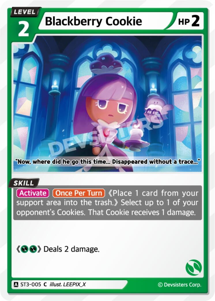 Image for Blackberry Cookie (ST3-005) (ST1-ST5) - CookieRun: Braverse TCG