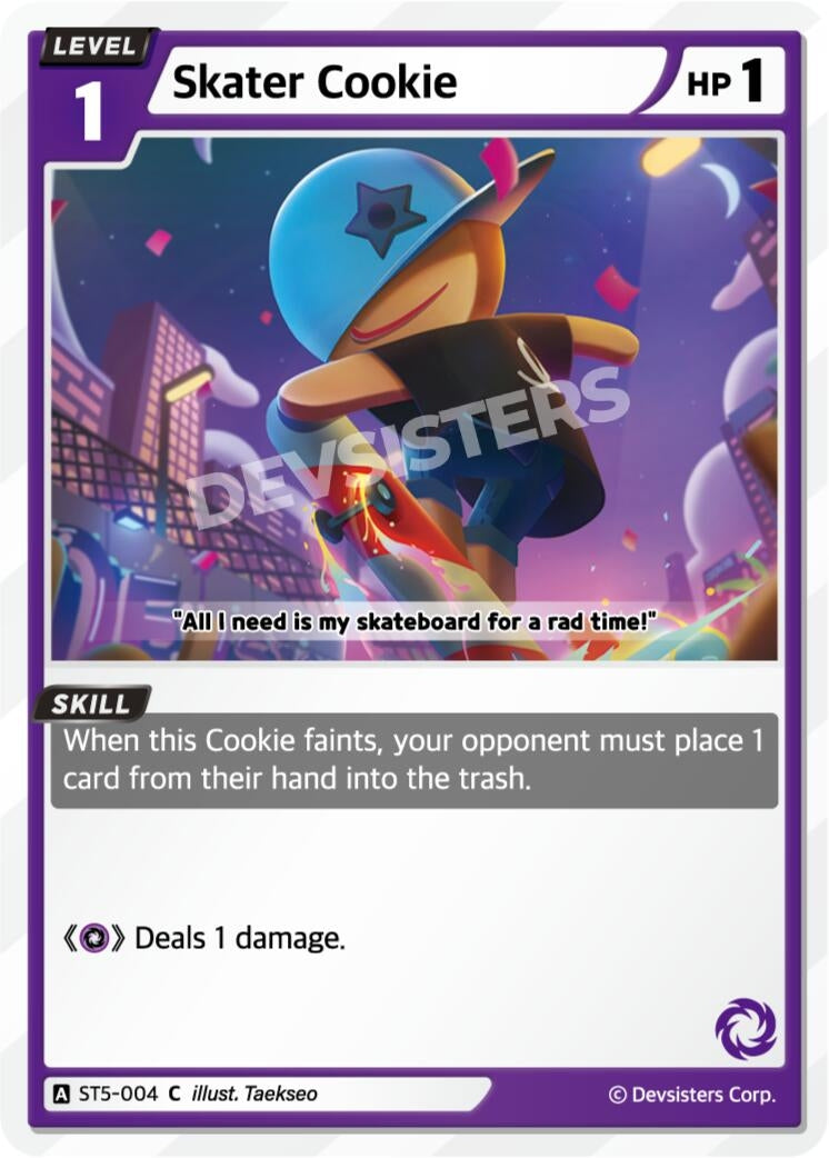 Image for Skater Cookie (ST5-004) (ST1-ST5) - CookieRun: Braverse TCG