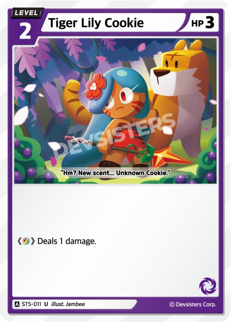 Image for Tiger Lily Cookie (ST5-011) (ST1-ST5) - CookieRun: Braverse TCG