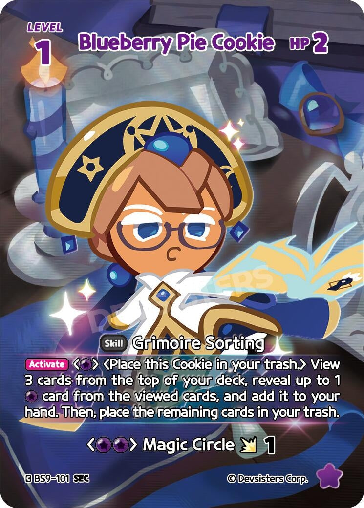 Image for Blueberry Pie Cookie (SEC) (BS9-101) (BS8-BS9) - CookieRun: Braverse TCG