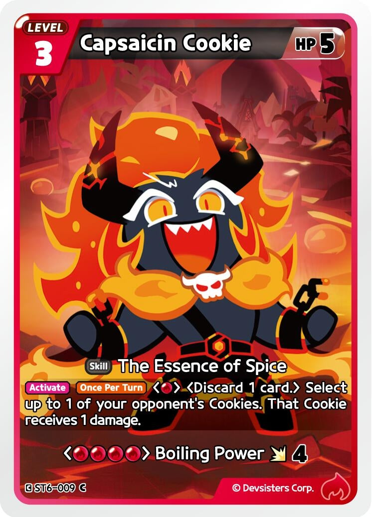 Image for Capsaicin Cookie (ST6-009) (ST6-ST10) - CookieRun: Braverse TCG