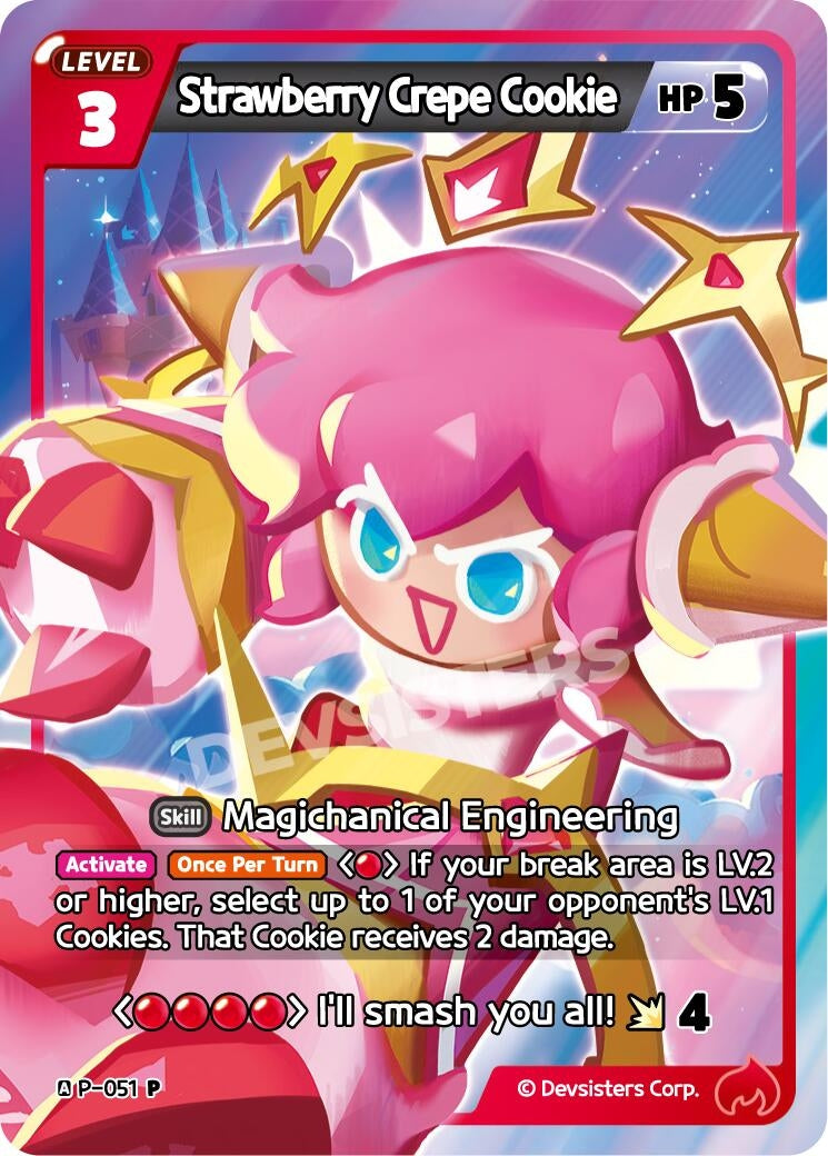 Image for Strawberry Crepe Cookie (051) (P-051) (P) - CookieRun: Braverse TCG