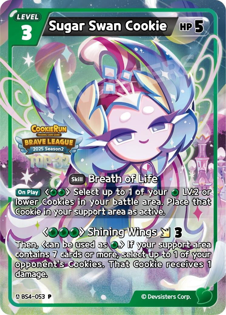 Image for Sugar Swan Cookie (Top 32) (BS4-053) (P) - CookieRun: Braverse TCG