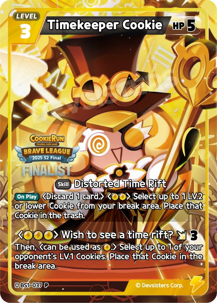 Image for Timekeeper Cookie (Finalist) (BS1-037) (P) - CookieRun: Braverse TCG