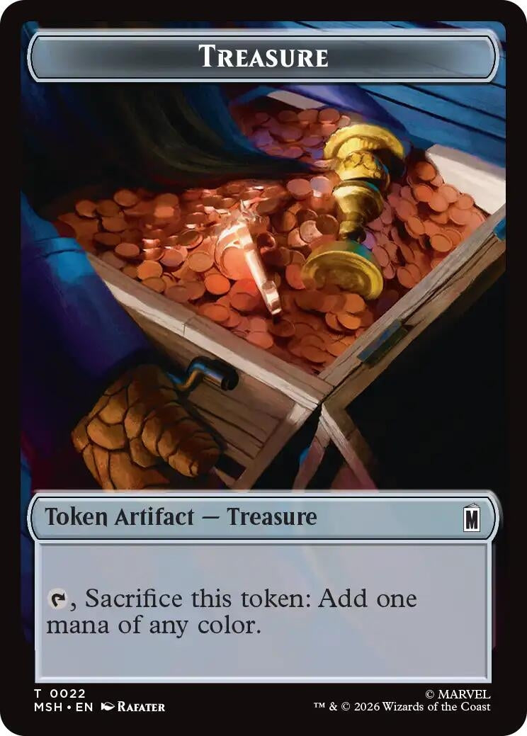 Image for Treasure (022) // Rogue (009) Double-Sided Token (22 // 9) (MSC) - Magic: The Gathering