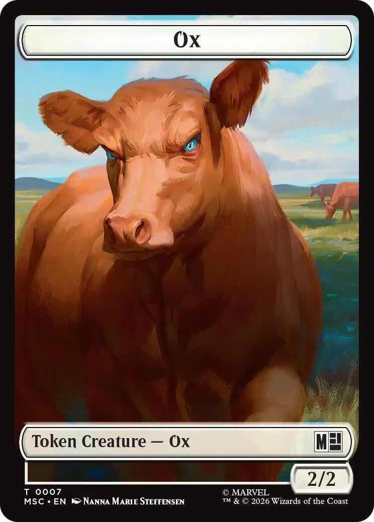 Image for Ox (007) // Construct (014) Double-Sided Token (7 // 14) (MSC) - Magic: The Gathering
