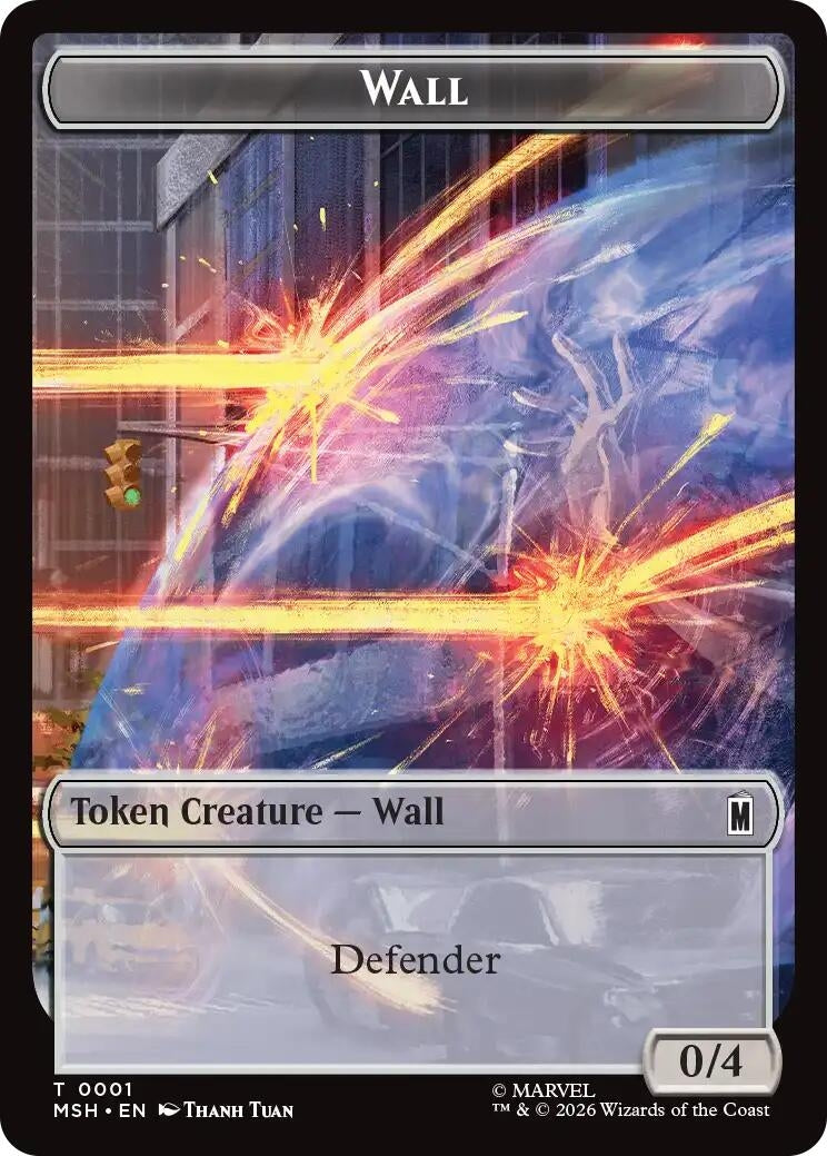 Image for Wall // Alien Double-Sided Token (001/011) (MSH) - Magic: The Gathering