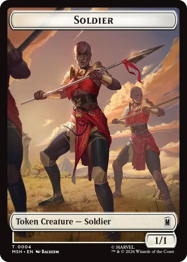 Image for Soldier // Insect Double-Sided Token (004/012) (MSH) - Magic: The Gathering