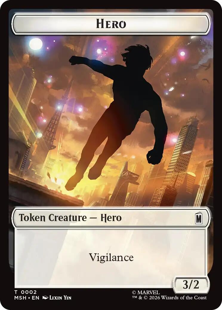 Image for Hero // Robot Villain Double-Sided Token (002/020) (MSH) - Magic: The Gathering