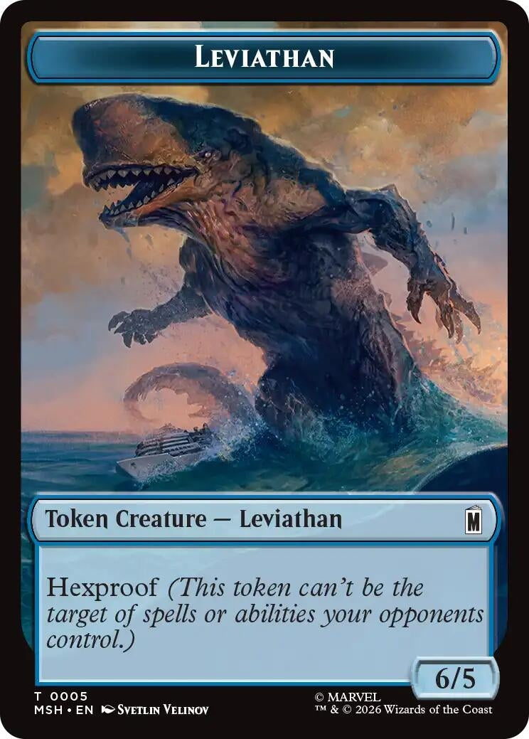Image for Leviathan // Food Double-Sided Token (005/019) (MSH) - Magic: The Gathering
