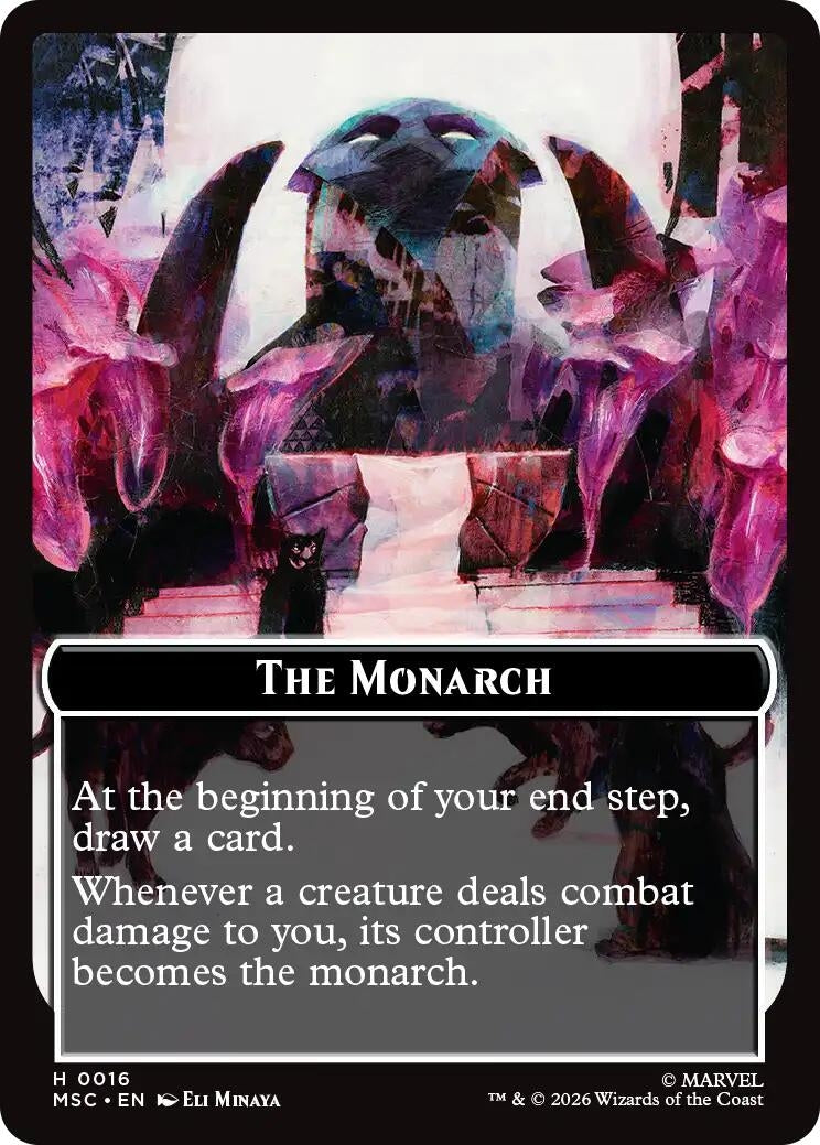 Image for The Monarch (016) // Vibranium (031) Double-Sided Token (Surge Foil) (16 // 31) (MSC) - Magic: The Gathering