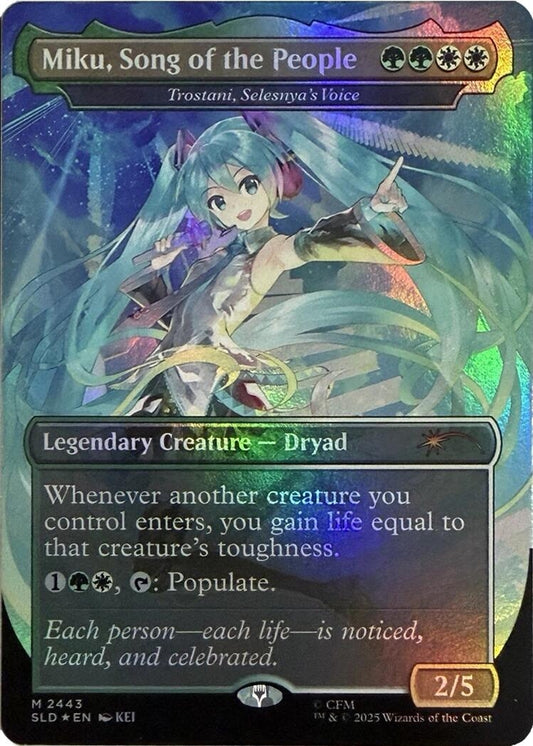 Image for Miku, Song of the People - Trostani, Selesnya's Voice (Display Commander) - Thick Stock (2443) (SLD) - Magic: The Gathering