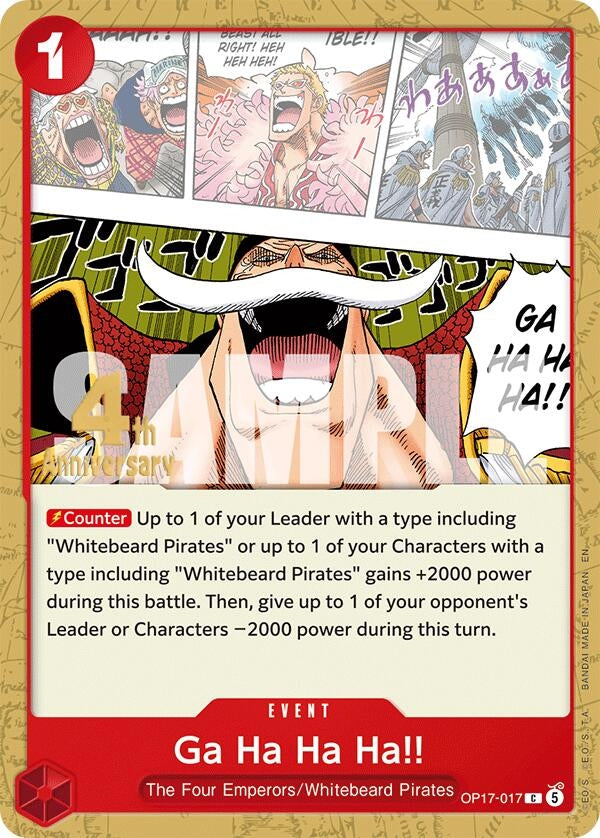 Image for Ga Ha Ha Ha!! (OP17-017) (OP17 RE) - One Piece Card Game
