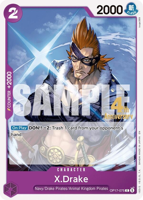 Image for X.Drake (OP17-075) (OP17 RE) - One Piece Card Game