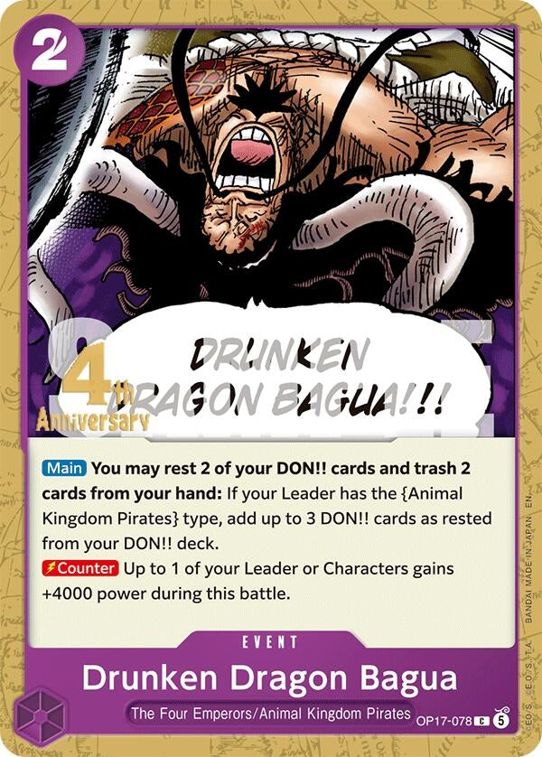 Image for Drunken Dragon Bagua (OP17-078) (OP17 RE) - One Piece Card Game