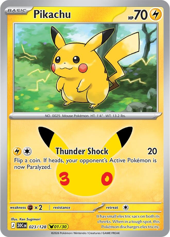 Image for Pikachu (023/128) (30C) - Pokemon