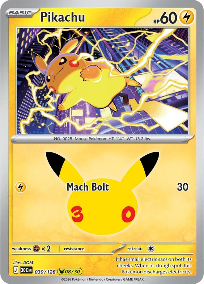 Image for Pikachu (030/128) (30C) - Pokemon