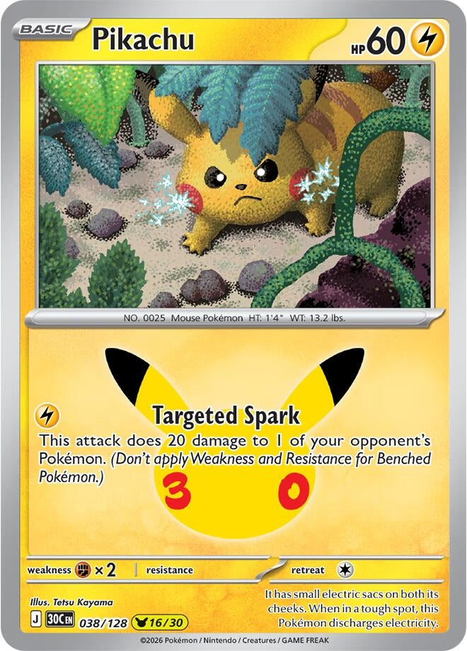 Image for Pikachu (038/128) (30C) - Pokemon