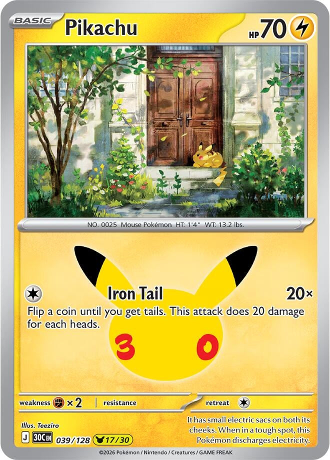 Image for Pikachu (039/128) (30C) - Pokemon