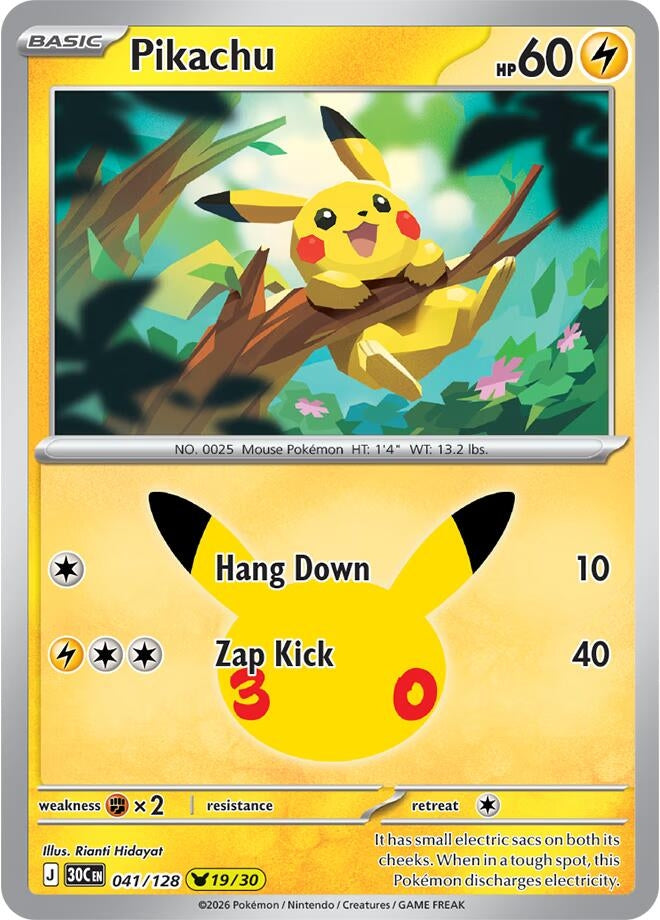 Image for Pikachu (041/128) (30C) - Pokemon