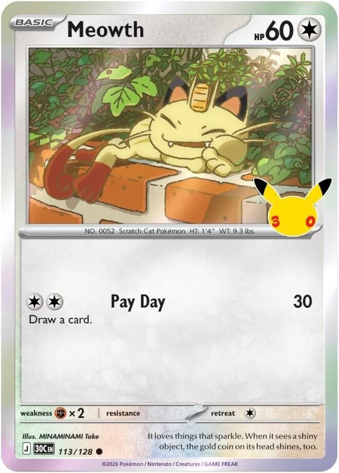 Image for Meowth (113/128) (30C) - Pokemon