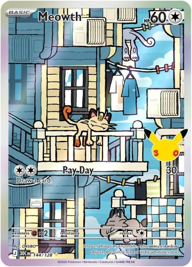Image for Meowth (144/128) (30C) - Pokemon