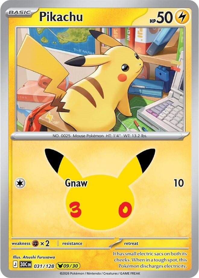 Image for Pikachu (031/128) (30C) - Pokemon