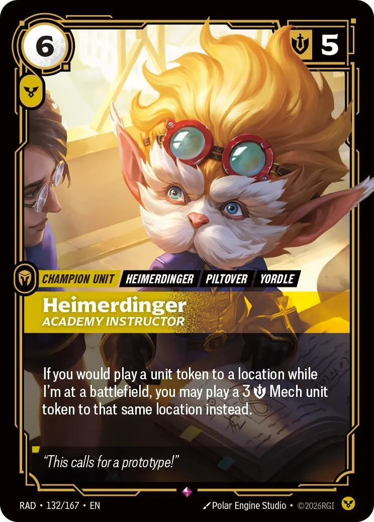 Image for Heimerdinger, Academy Instructor (132/167) (RAD) - Riftbound: League of Legends Trading Card Game