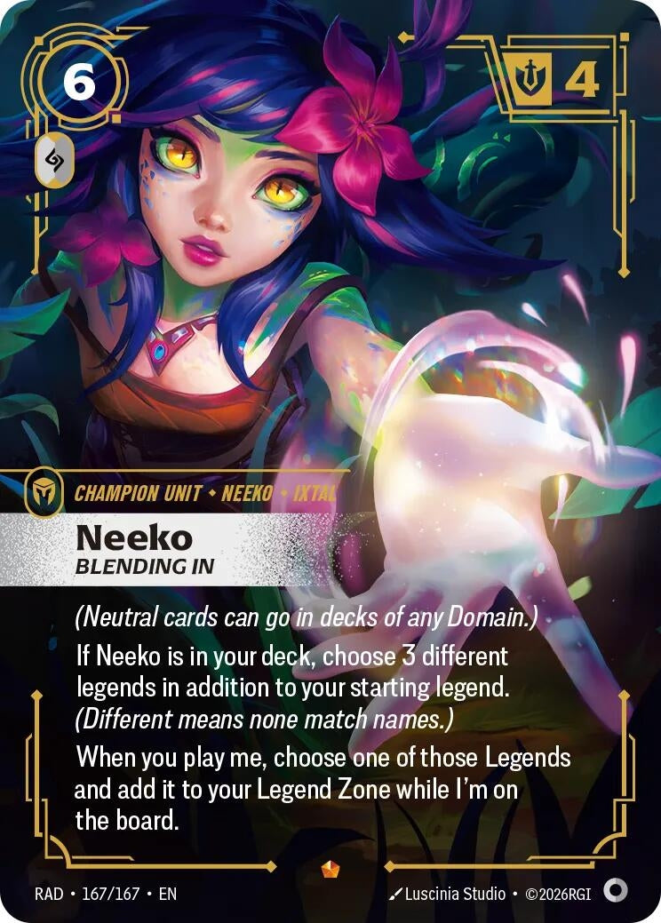 Image for Neeko, Bleeding In (167/167) (RAD) - Riftbound: League of Legends Trading Card Game