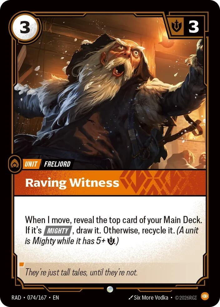 Image for Raving Witness (074/167) (RAD) - Riftbound: League of Legends Trading Card Game