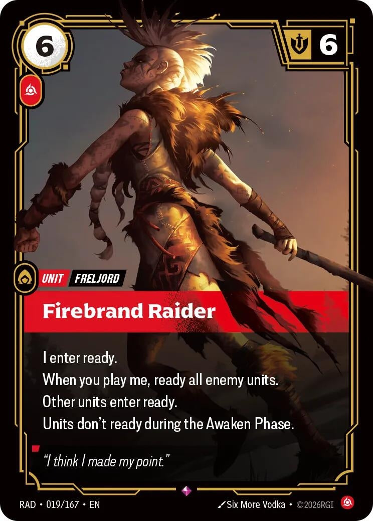 Image for Firebrand Raider (019/167) (RAD) - Riftbound: League of Legends Trading Card Game