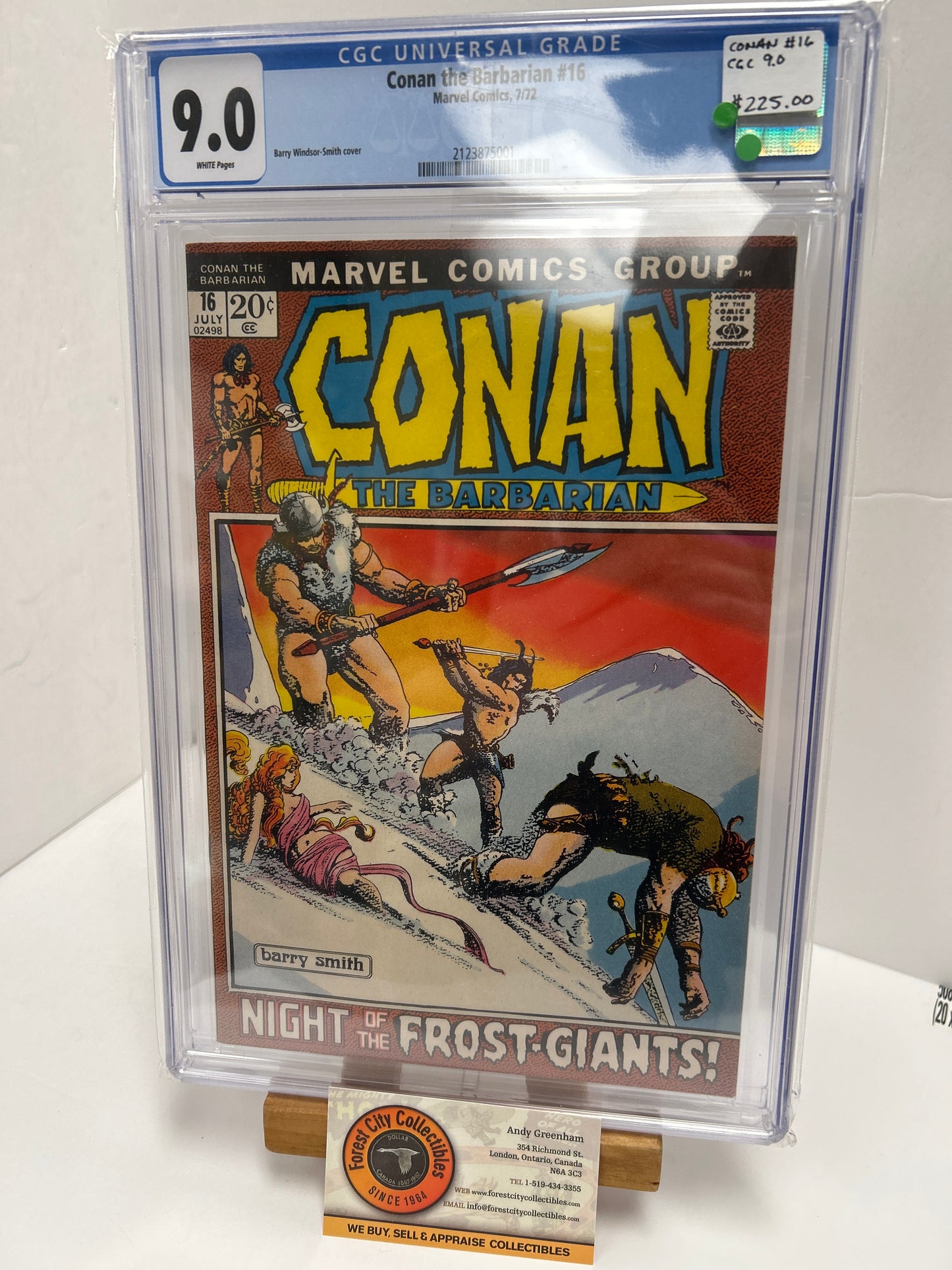 Conan the barbarian #16 (White Pages) {CGC 9.0}