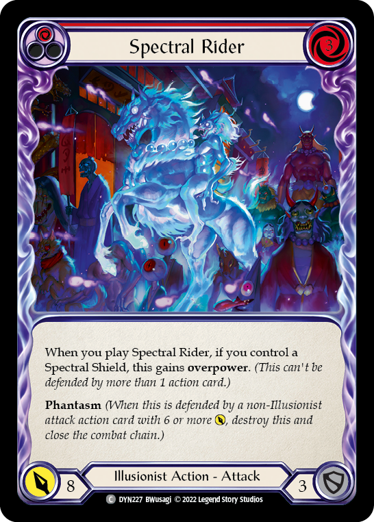 Spectral Rider (Red) [DYN227] (Dynasty)  Rainbow Foil