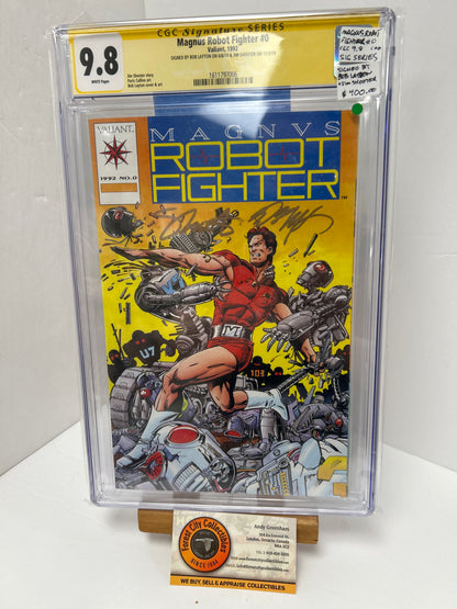 Magnus Robot Fighter (White Pages) {CGC 9.8} Signed By Jim Shooter